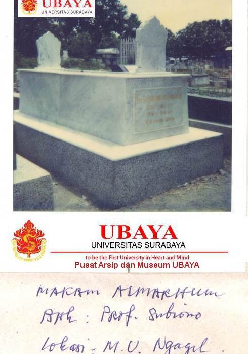 16 April 1995 – Prof. Rd. Soebijono Tjitrowinoto, S.H. Mantan Rektor Universitas Surabaya 1976-1994, Wafat