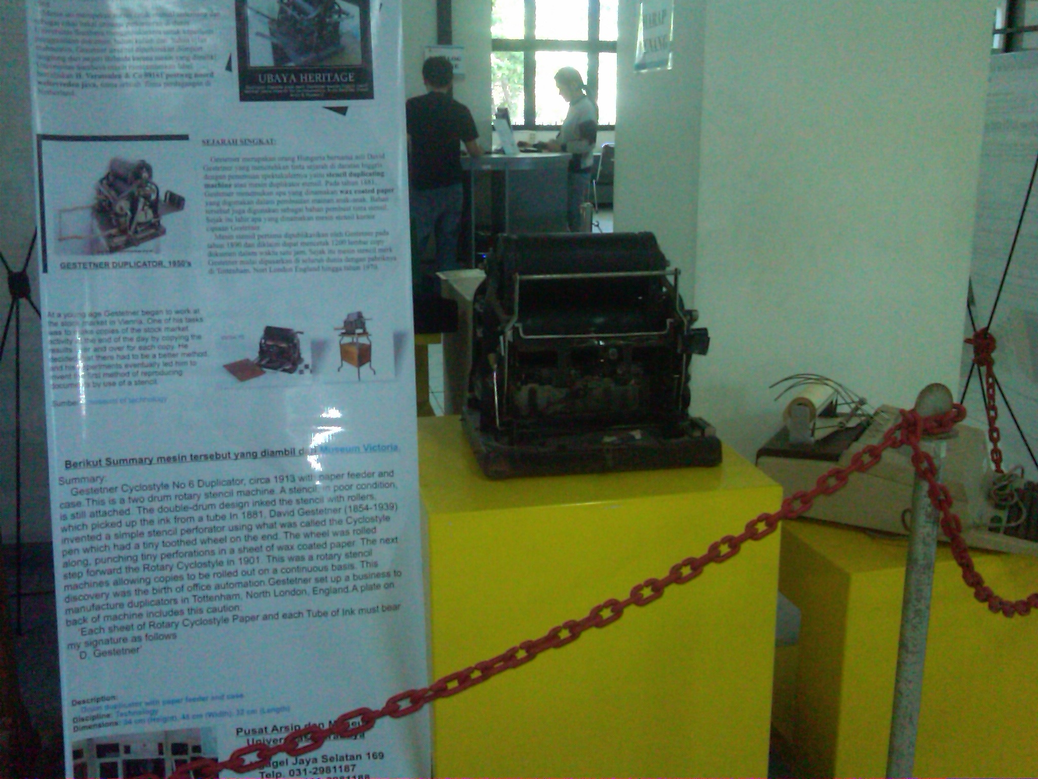 Gestetner : Stencile Duplicator Machine milik UBAYA - Pusat Arsip dan ...