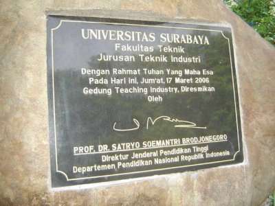 17 Maret 2006 – Peresmian Teaching Industry UBAYA
