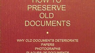 Preservation of Documents (by Gens Video Web Channel)